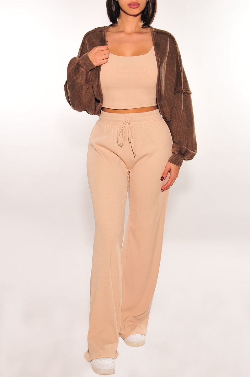 AMERI　VOLUME SLEEVE BOLERO AmélieBoutik Women Long Sleeve Bolero Shrug Cropped Open