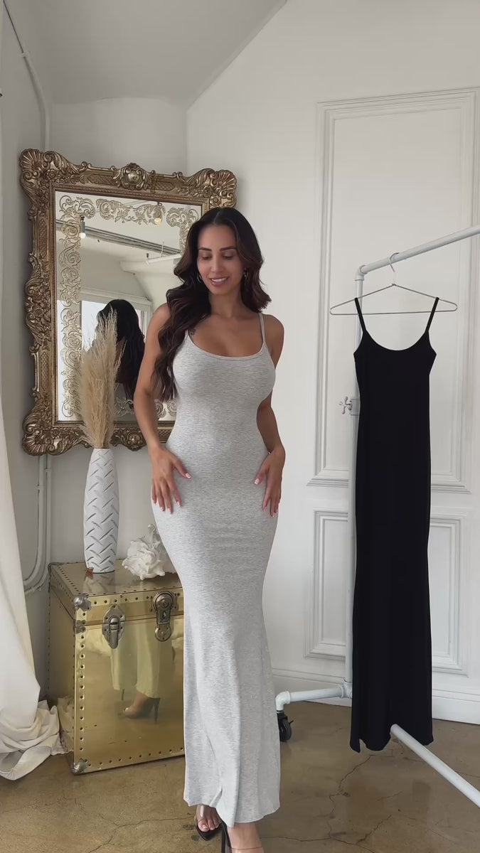 Ribbed Mermaid Hem Camisole Maxi Dress