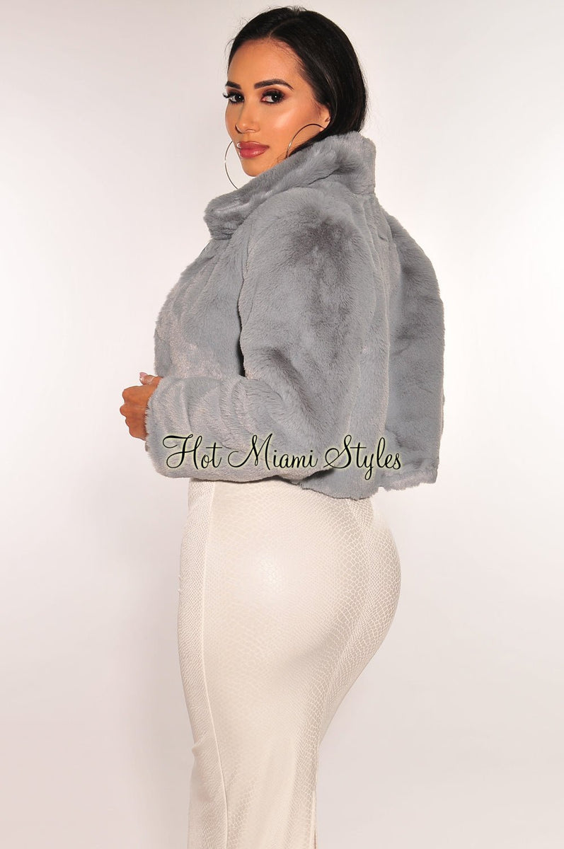 MOUSSY♡FAUX FUR STAND COLLAR JACKET Faux Fur Stand Collar Jacket – MOUSSY
