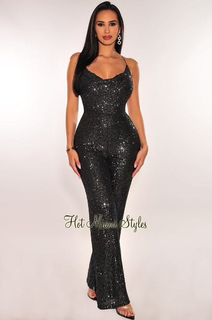 Black Rhinestone Studded Cut Out Long Sleeve Seamless Dress – Hot Miami  Styles