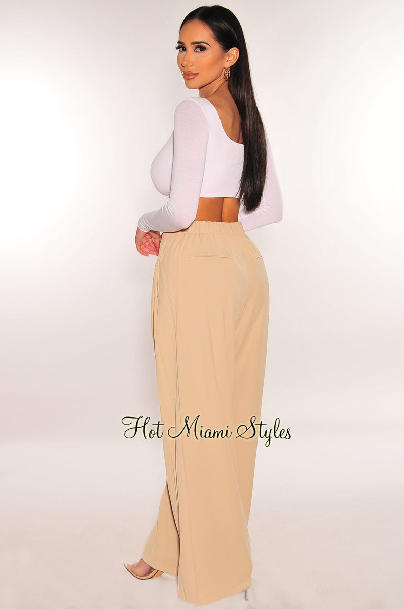 WAIST SNATCHED: Mocha Bandage High Waist Belted Pants – Hot Miami