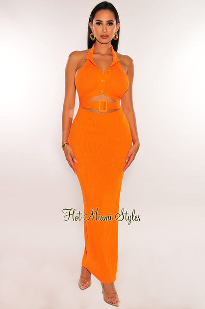 Ariel Cami Dress(Multi Orange)*SIZE UP* – ootdfash