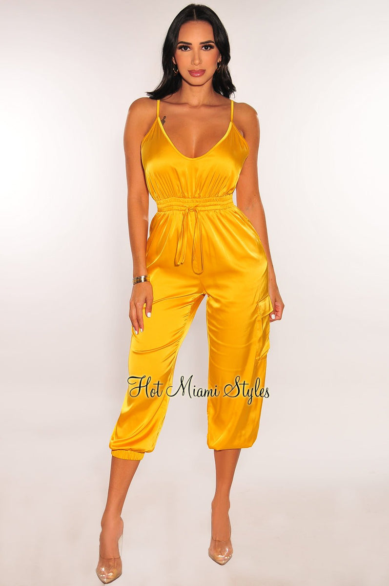 Yellow 2024 gold jumpsuit