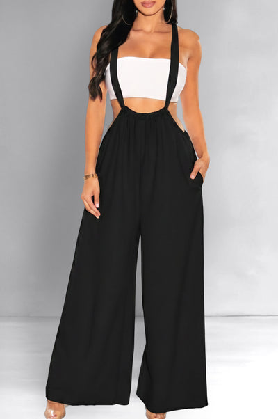 パンツ blackmeans V strap Overall 2024AW Black Ribbed Tie Up Drawstring Flare Suspender Overall Pants – Hot