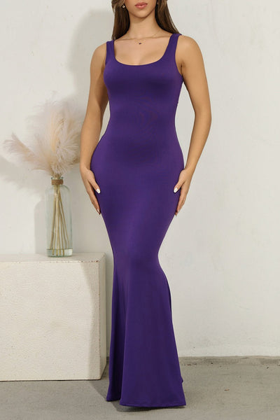 Amethyst Sleeveless Mermaid Maxi Dress - Hot Miami Styles