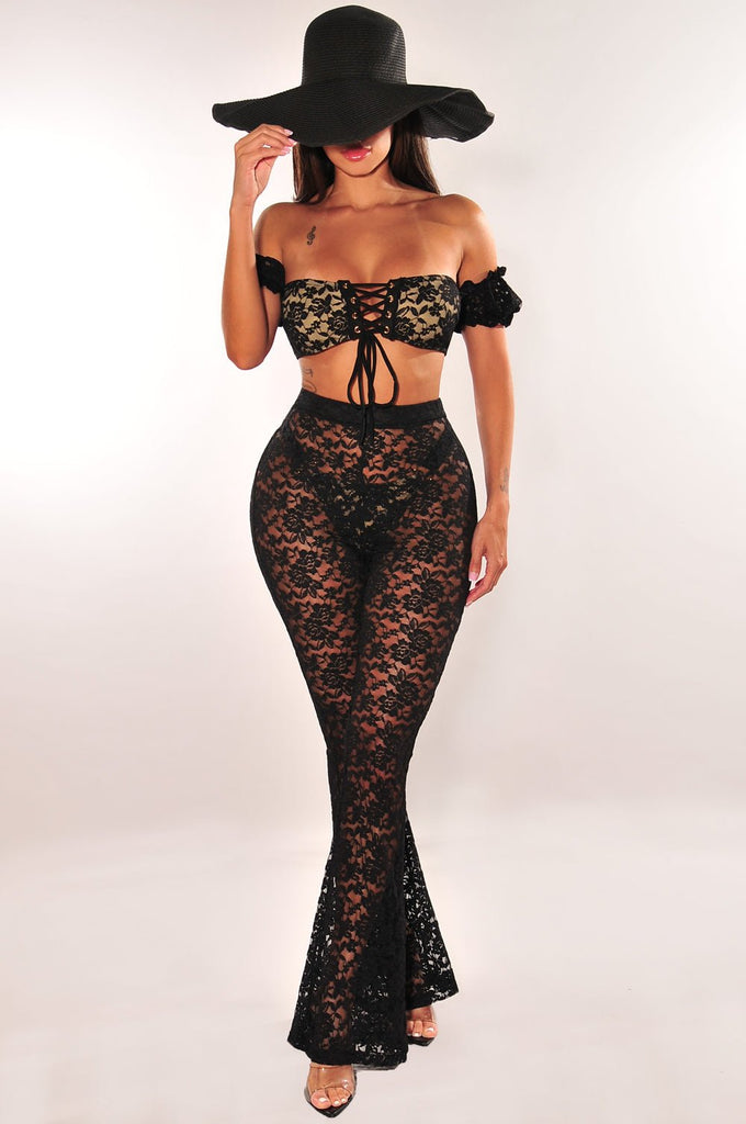 eaphi SHEER LACE PANTS