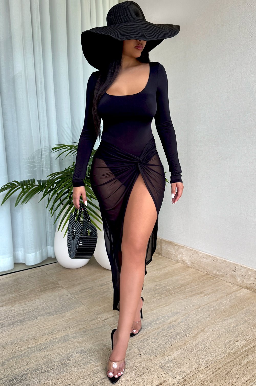 dress fashions Velvet & Sheer Dress – Fashion Leaks main image 1