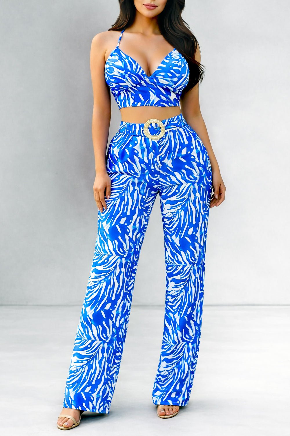 Two-Piece Pants Outfits: Matching Crop Top & Pants Sets & Sexy Pant Suits
