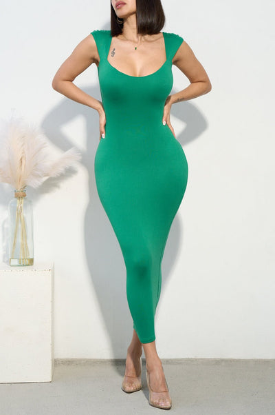 Emerald Cap Sleeve Sweetheart Dress - Hot Miami Styles