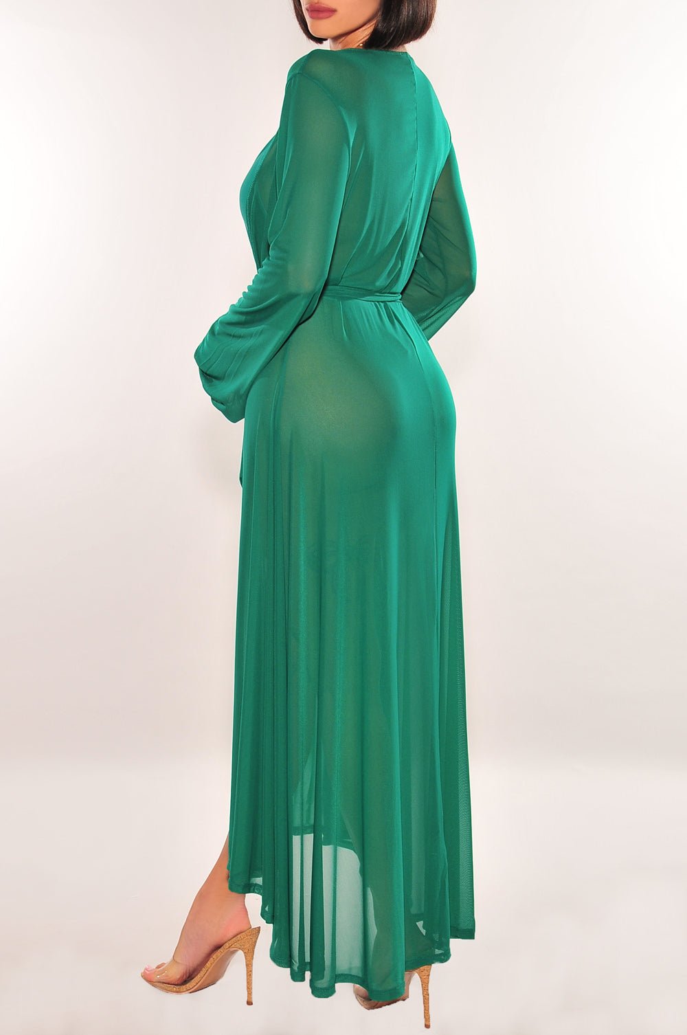 knee length dresses for ladies Agnes Long Sleeve Maxi Dress With Belt | Espresso | Dresses