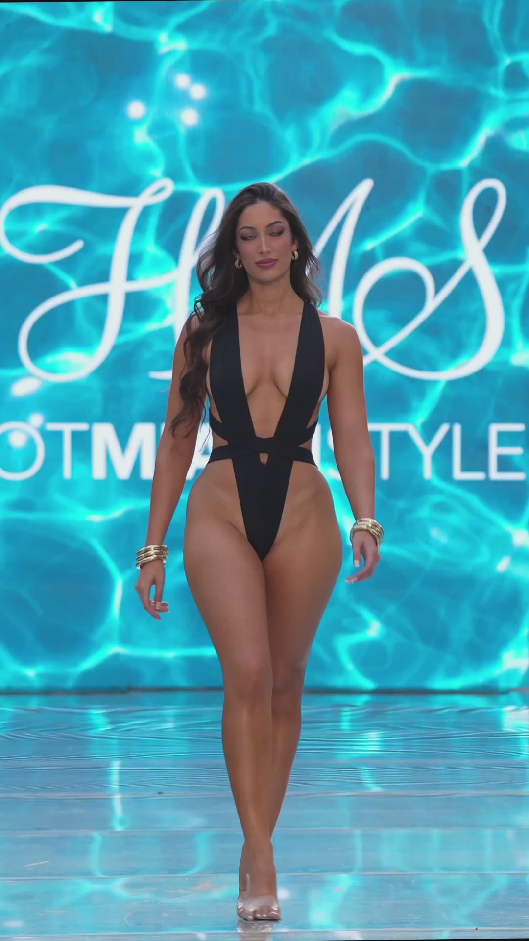 Black Cut Out Ultra High Cut One Piece Swimsuit  Hot Miami Styles