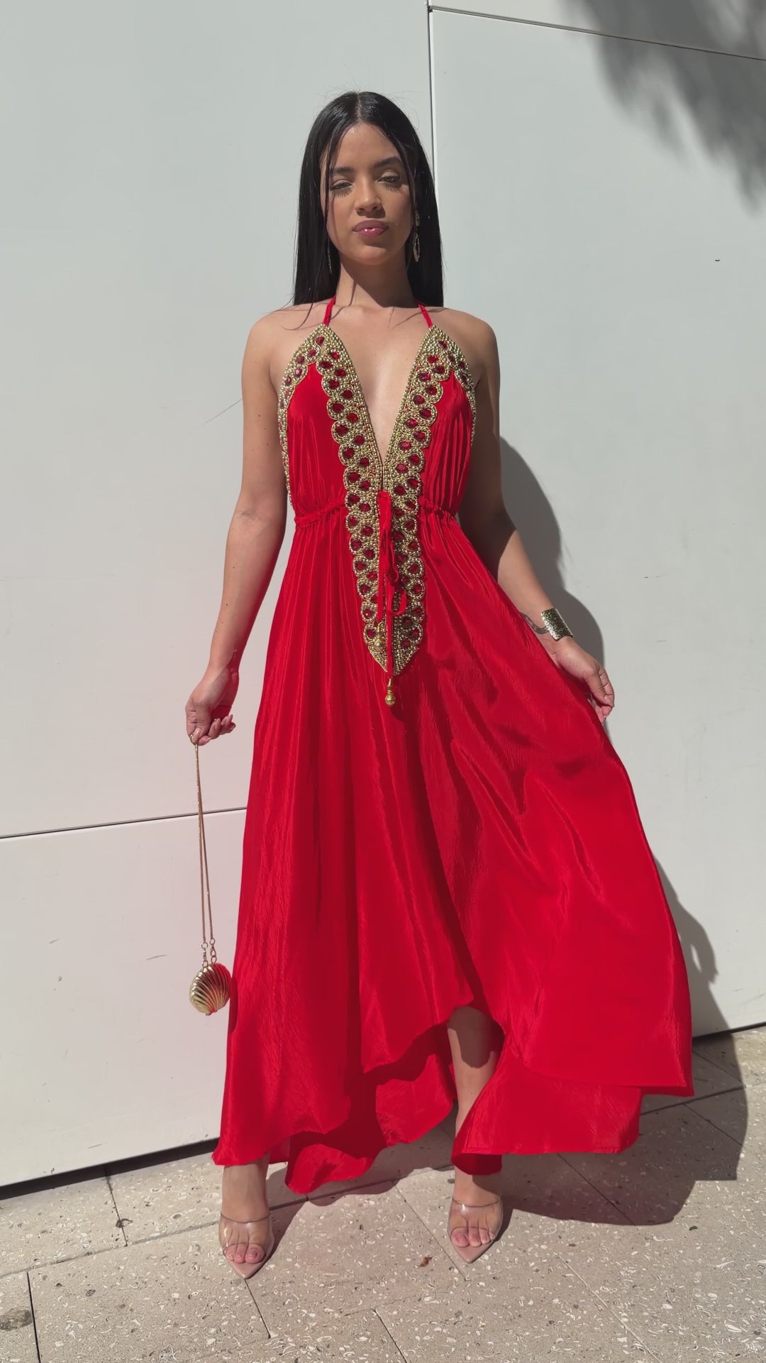yung miami burgundy dress See You Later Maxi Dress Burgundy main image 0