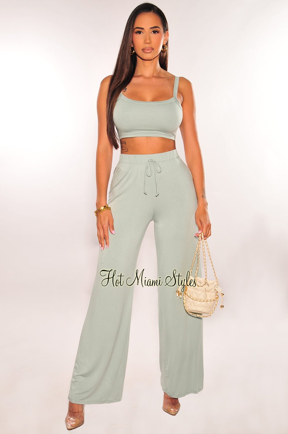 【THE MOZZ】Bahum Crop Setup Pants THE MOZZ】Bahum Crop Setup Pants パンツ