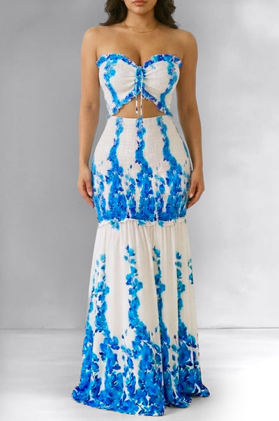 Silver Sequins Tie Up Back Slit Maxi Dress - Hot Miami Styles Silver Sequins Tie Up Back Slit Maxi Dress - Hot Miami Styles