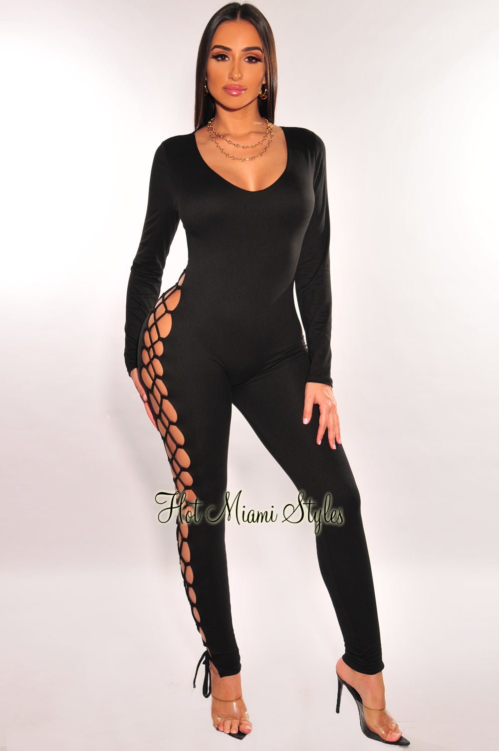 Like outlets New Medium Leg Avenue Sexy Black Jumpsuit