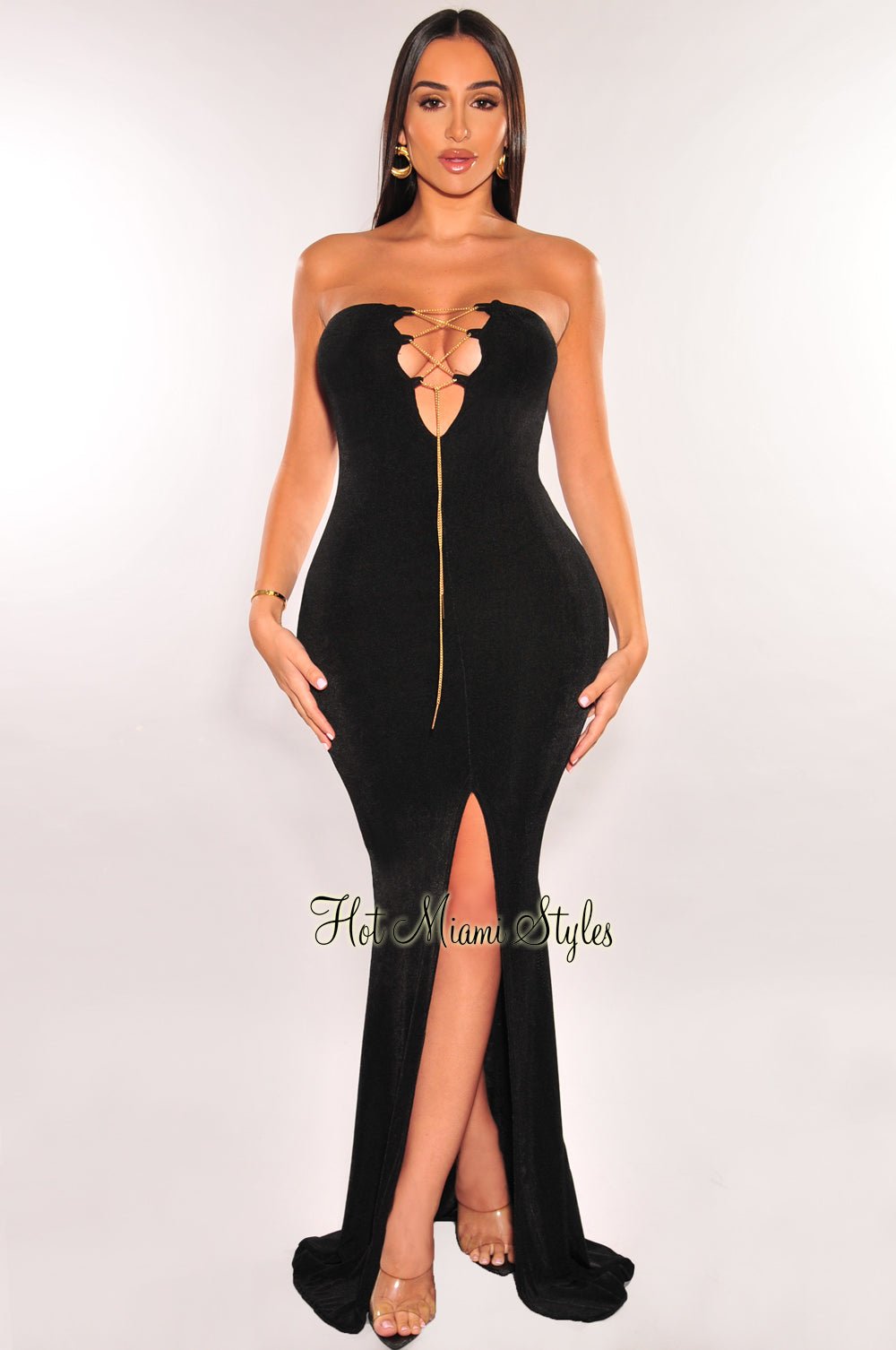 FITTED HOT STONE GOWN- CB119* – Livia & Co