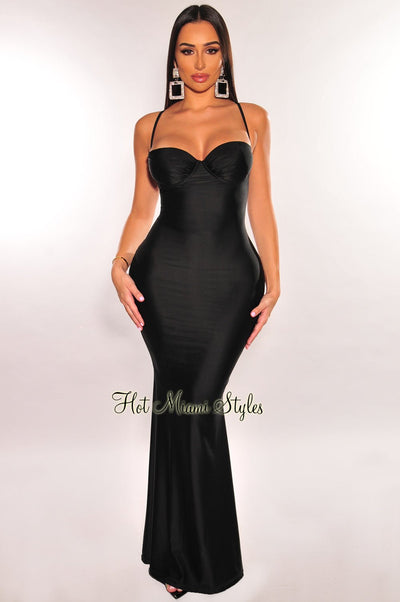 Black Perfect Silhouette Long Midi LINED Dress Modest Dress Sexy Dress –  MODEFYwear
