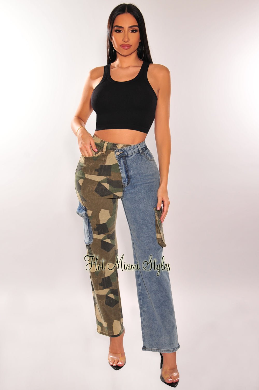 Camo jeans fashion for women