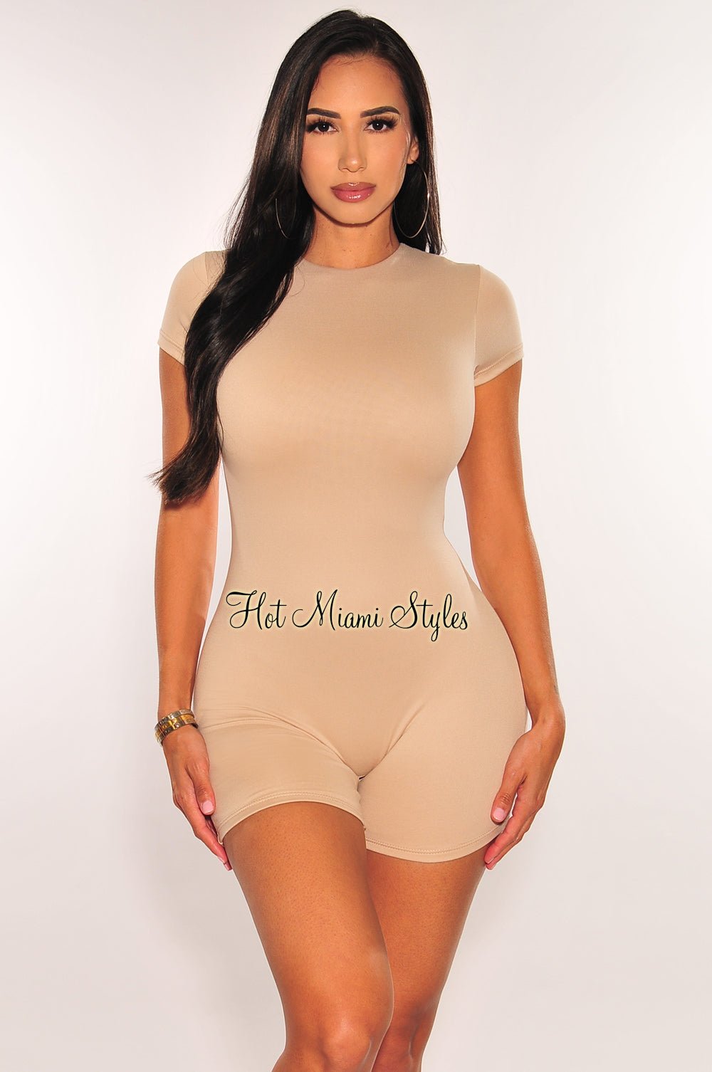 HMS Essential: Nude Perfect Fit Double Lined Short Sleeve Romper