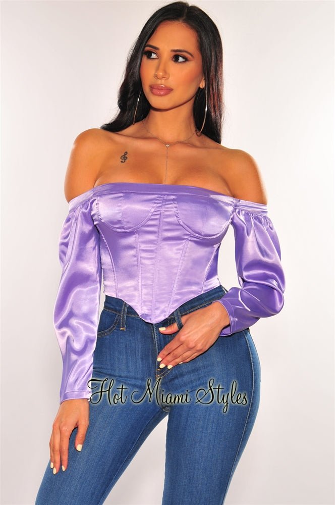 Off the shoulder online bustier top