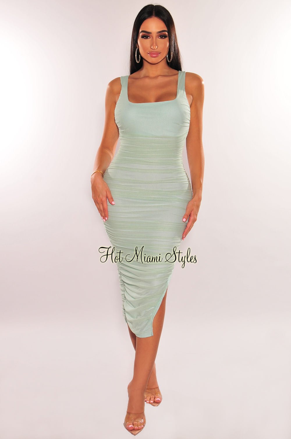 criss cross back frill hem bodycon dress Take Note Cami Strap Criss-Cross Back Mini Dress Sequin Silver/Gold main image 0