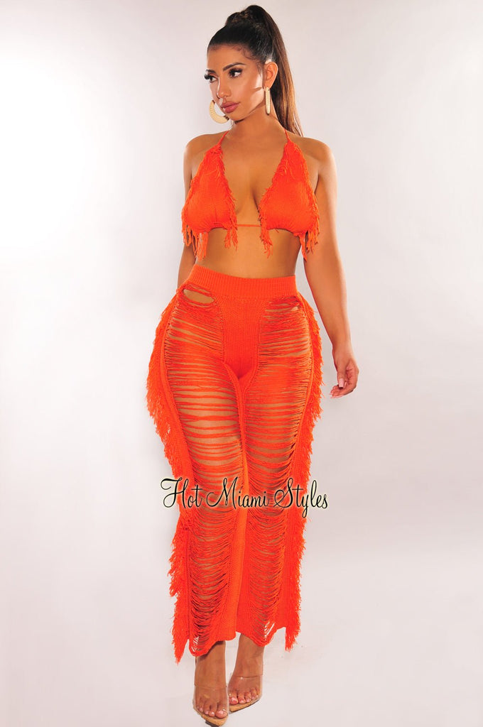 Orange two sale piece outfit