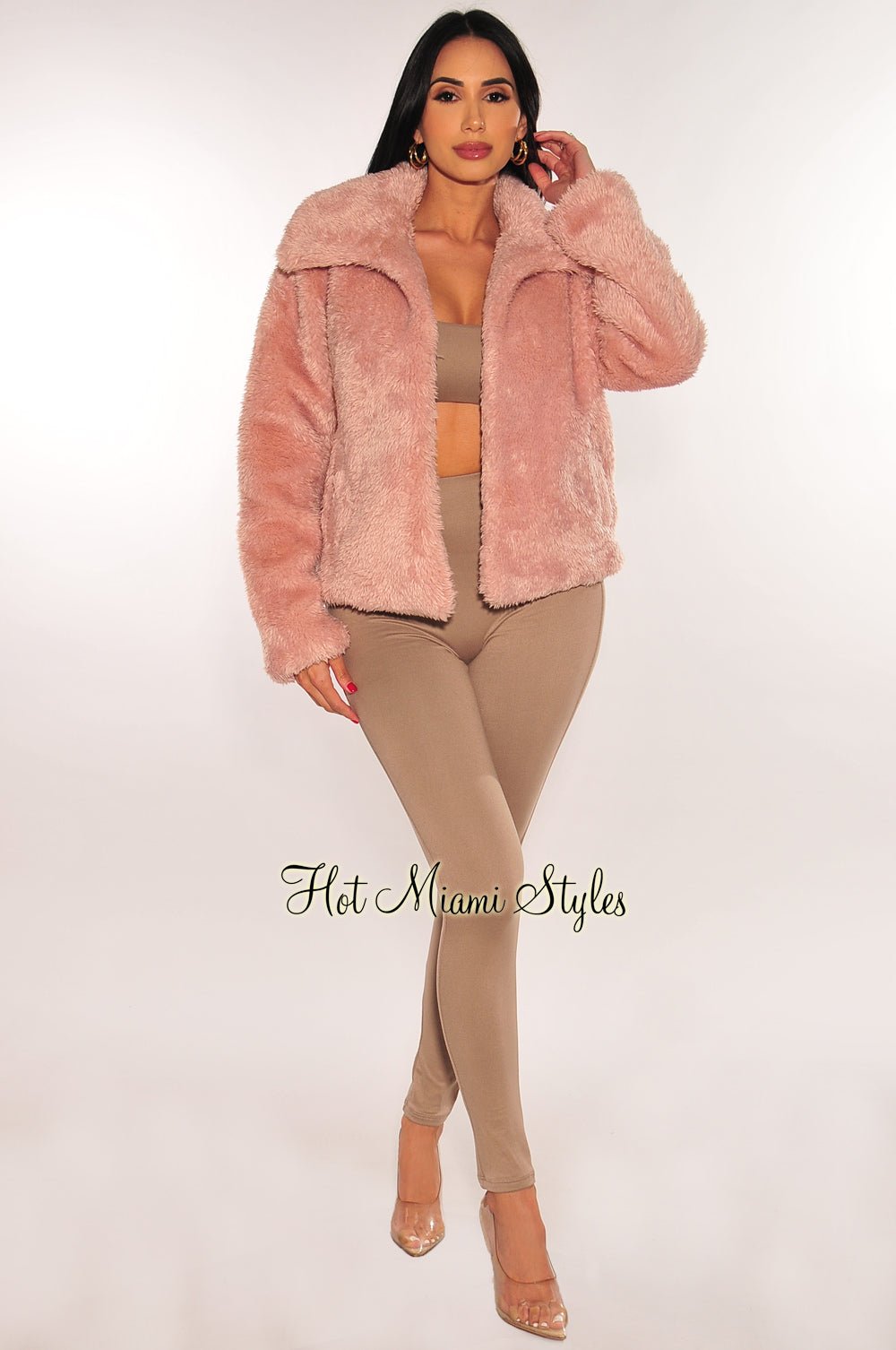 Fuzzy pink jacket online