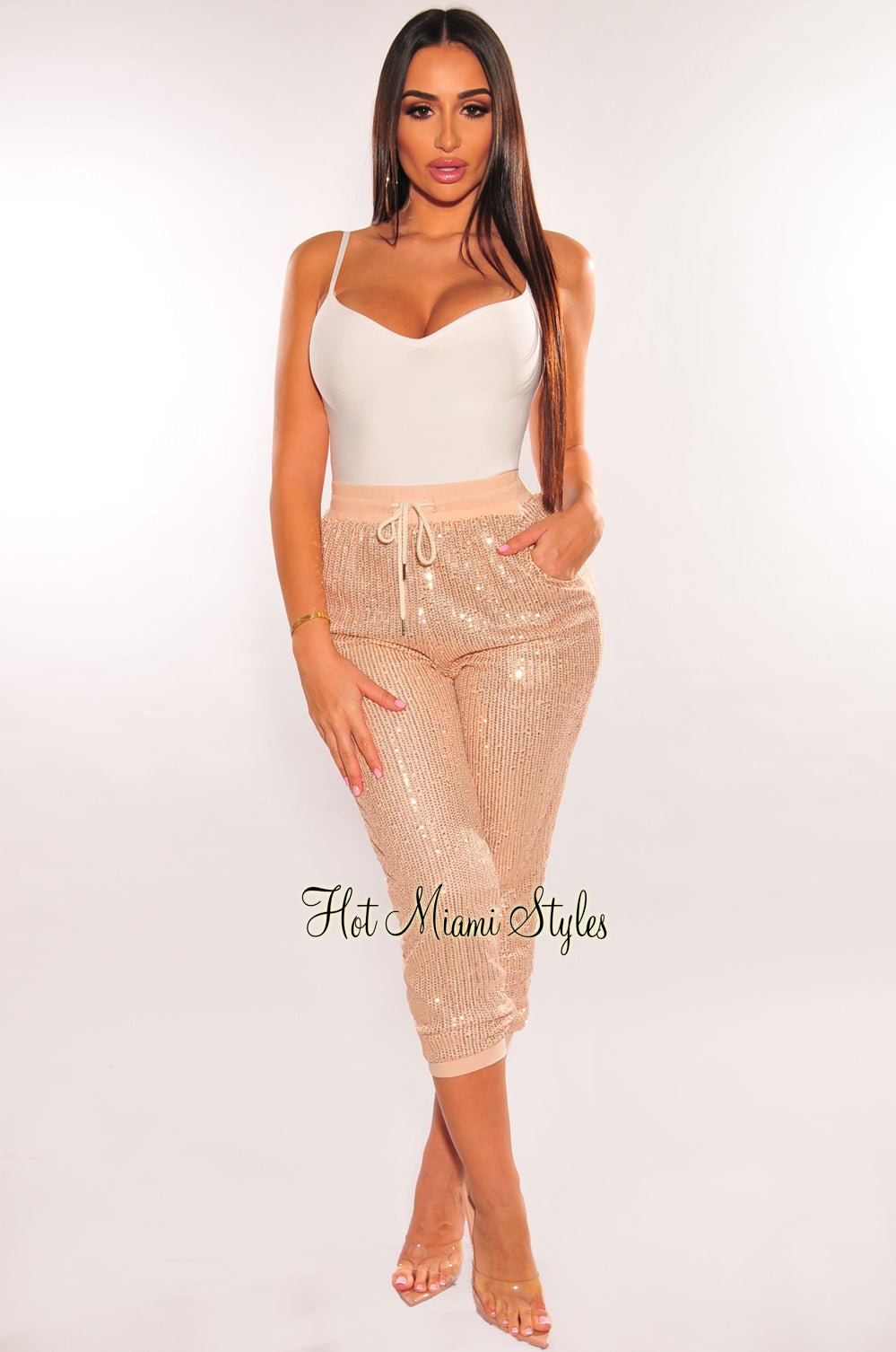 Sequin Jogger Pants – Dolce Cabo