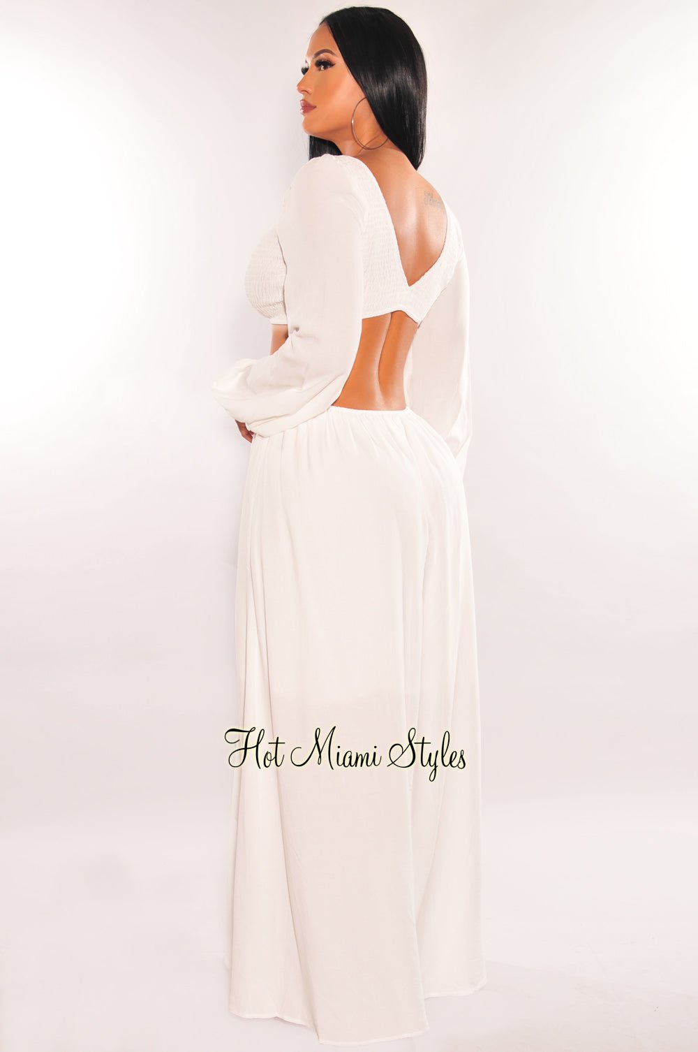 white christmas dresses Shapewear V-Neck Cut-Out Maxi Dress | Built-In Shaping